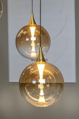 Підвісний світильник Lucide GISELA &Oslash; 48 cm LED Dim. 5x3,8W 2700K Amber, Amber, Бурштинний, Бурштинний