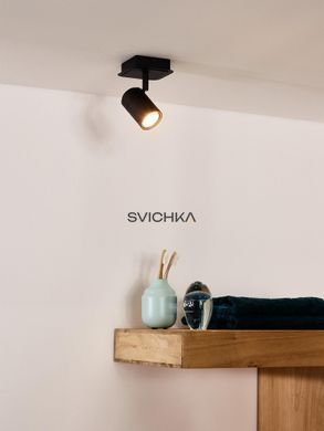 Стельовий точковий світильник для ванної Lucide LENNERT LED Dim. GU10 1x5W 3000K IP44 Black, BLACK, Чорний, Чорний