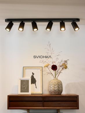 Потолочный точечный светильник Lucide XYRUS LED Dim to warm GU10 6x5W 2200K/3000K Black