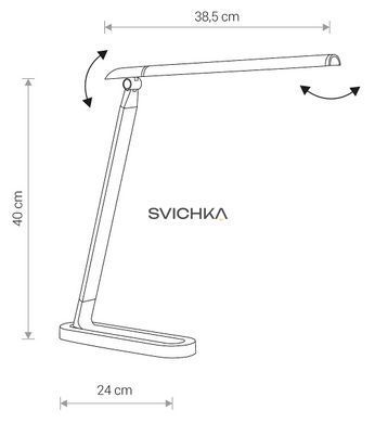 8357 Настільна лампа Nowodvorski CHIC LED CN, Сріблястий, Чорний