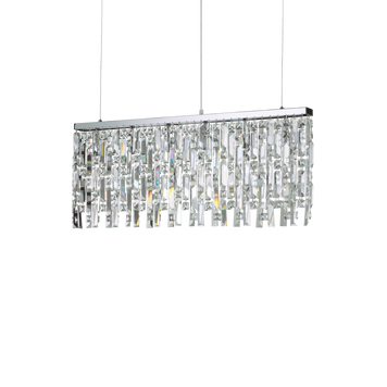 Підвіс (люстра) Ideal Lux ELISIR SP6, Хром;Латунь;Прозрачный, Прозорий, Хром, Латунь, Латунь, Хром, Прозорий