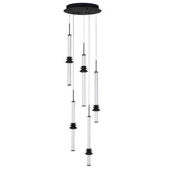 Підвісний світильник Nova luce STALACTITE 5, Black/Clear