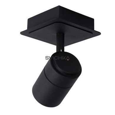 Стельовий точковий світильник для ванної Lucide LENNERT LED Dim. GU10 1x5W 3000K IP44 Black, BLACK, Чорний, Чорний