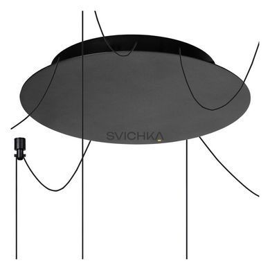 Підвісний світильник Lucide LORENZ &Oslash; 120 cm LED Dim. 6x4W 3000K Black, BLACK