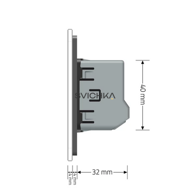 Сенсорна кнопка 1 сенсор 12/24V Livolo білий скло (VL-C701CH-11)