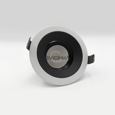 Вбудований світильник Skarlat RSL74070-A 12W WH+BK 3000K, Білий/чорний, 75