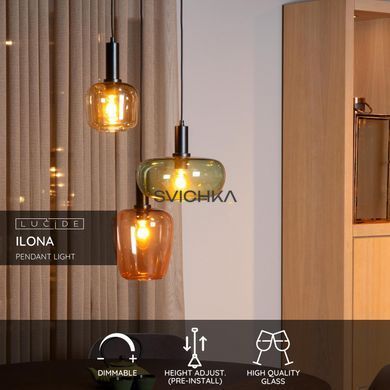 Подвесной светильник Lucide ILONA 3xE27 Black