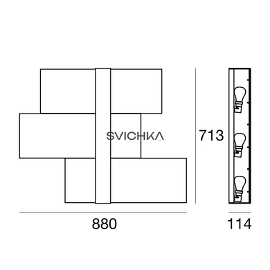 Настенно-потолочный светильник Linea Light 90231 Triad