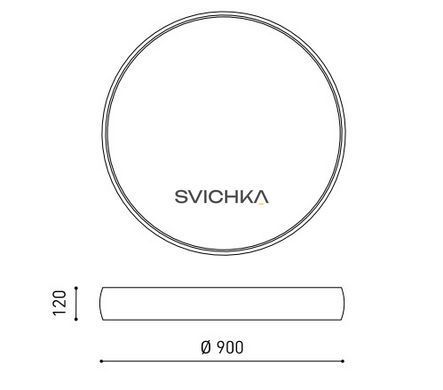 Потолочный светильник Arkos Light Drum 90, Black
