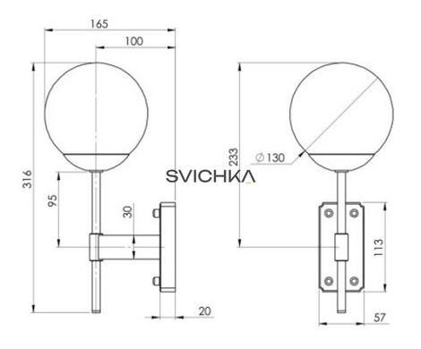 Настенный светильник Pikart 31057