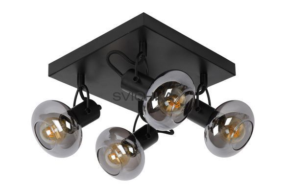Потолочный точечный светильник Lucide MADEE 4xE14 Black