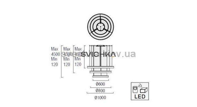 Підвісний світильник Leds-C4 Grok Circ 00-3649-BW-M3