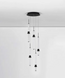 Підвісний світильник Nova luce STALACTITE 5, Black/Clear