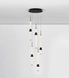 Підвісний світильник Nova luce STALACTITE 5, Black/Clear