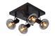 Потолочный точечный светильник Lucide MADEE 4xE14 Black, BLACK, Дымчатый, Дымчатый