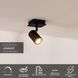 Стельовий точковий світильник для ванної Lucide LENNERT LED Dim. GU10 1x5W 3000K IP44 Black, BLACK, Чорний, Чорний