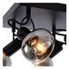 Потолочный точечный светильник Lucide MADEE 4xE14 Black, BLACK, Дымчатый, Дымчатый