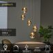 Підвісний світильник Lucide GISELA &Oslash; 48 cm LED Dim. 5x3,8W 2700K Amber, Amber, Бурштинний, Бурштинний