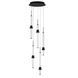 Підвісний світильник Nova luce STALACTITE 5, Black/Clear