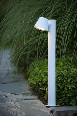 Вуличний стовпчик Lucide DINGO LED LED Dim. GU10 1x5W 3000K IP44 White, WHITE, Білий, Білий