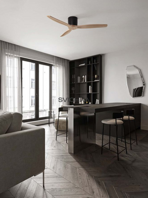 Стельовий вентилятор Nova Luce NINEMIA, Black/Natural Wood