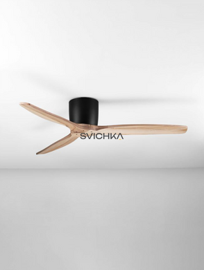 Стельовий вентилятор Nova Luce NINEMIA, Black/Natural Wood