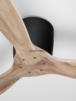Стельовий вентилятор Nova Luce NINEMIA, Black/Natural Wood