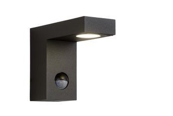Настінний точковий світильник Lucide TEXAS-IR Indoor/Outdoor LED 1x7W 3000K IP54 Motion & Day/Night Sensor Anthracite, Anthracite