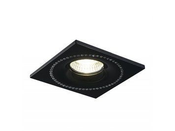 Точковий світильник Azzardo Simon Square NC1767SQ BK/CH (AZ1615), Хром, Чорний, Прозорий, Хром, Чорний