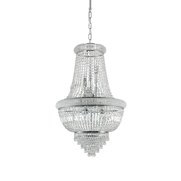 Підвіс (люстра) Ideal Lux DUBAI SP10, Хром;Латунь;Прозрачный, Прозорий, Хром, Латунь, Латунь, Хром, Прозорий