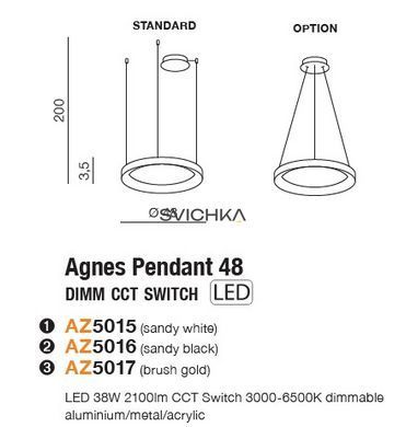 Подвесной светильник Azzardo AGNES 48