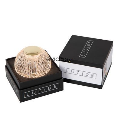 Акумуляторна настільна лампа Lucide CINTRA Battery pack/batteries &Oslash; 9 cm LED Dim. 1x1,5W 3000K Transparant, Transparant