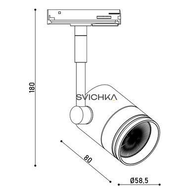 Світильник трековий однофазний KLOODI KD-5050/01-2L-BK Track, Чорний, Чорний, Чорний