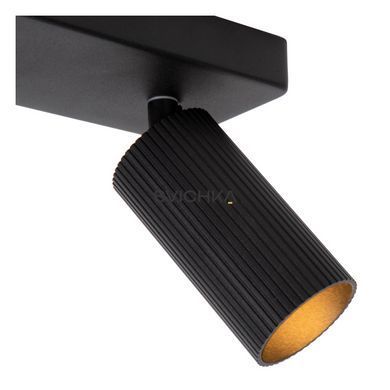 Стельовий точковий світильник Lucide CLUBS 2xGU10 Black, BLACK