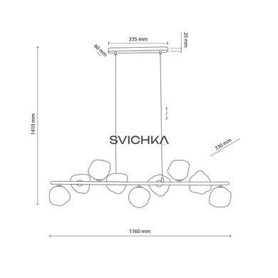 Підвісний світильник TK-Lighting 11110 LAVA 9, Beige