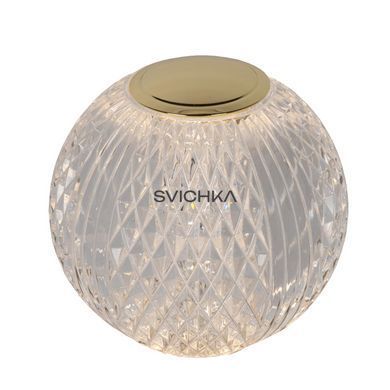 Акумуляторна настільна лампа Lucide CINTRA Battery pack/batteries &Oslash; 9 cm LED Dim. 1x1,5W 3000K Transparant, Transparant