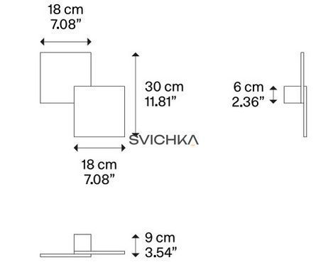 Настенно-потолочный светильник (LODES) Studio Italia Design Puzzle White