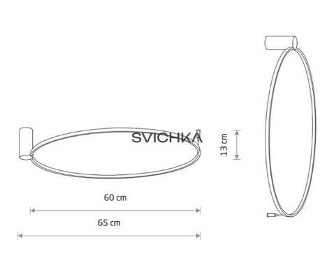 Настенно-потолочный светильник Nowodvorski CIRCOLO LED, 1x21W, 3000K, черный