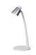 Настільна лампа Lucide LUDO LED 1x4,5W 3000K White, WHITE, Білий, Сріблястий, Сріблястий