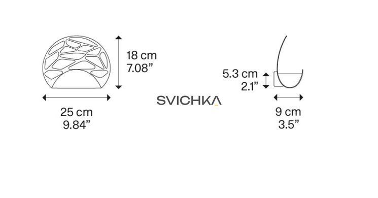 Настінний світильник (LODES) Studio Italia Design Kelly, Білий, Білий