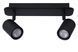 Стельовий точковий світильник для ванної Lucide LENNERT LED Dim. GU10 2x5W 3000K IP44 Black, BLACK, Чорний, Чорний