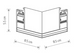 З'єднувач кутовий накладний Nowodvorski LVM Horizontal Corner, Black