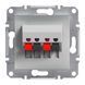 Аудіорозетка Schneider Electric Asfora, алюминий, Алюміній