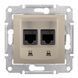 Двойная компьютерная розетка RJ45 STP кат.5е Schneider Electric Sedna