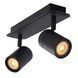 Стельовий точковий світильник для ванної Lucide LENNERT LED Dim. GU10 2x5W 3000K IP44 Black, BLACK, Чорний, Чорний