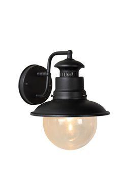 Настінний світильник для дому/вулиці Lucide FIGO 1xE27 IP44 Black, BLACK