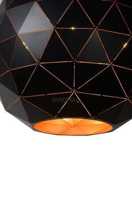 Підвісний світильник Lucide OTONA &Oslash; 40 cm 1xE27 Black, BLACK, Чорний, Чорний