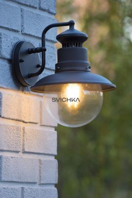 Настінний світильник для дому/вулиці Lucide FIGO 1xE27 IP44 Black, BLACK