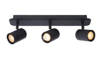 Стельовий точковий світильник для ванної Lucide LENNERT LED Dim. GU10 3x5W 3000K IP44 Black, BLACK, Чорний, Чорний