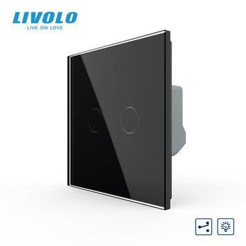 Сенсорный проходной/перекрестный диммер 2 сенсора Livolo